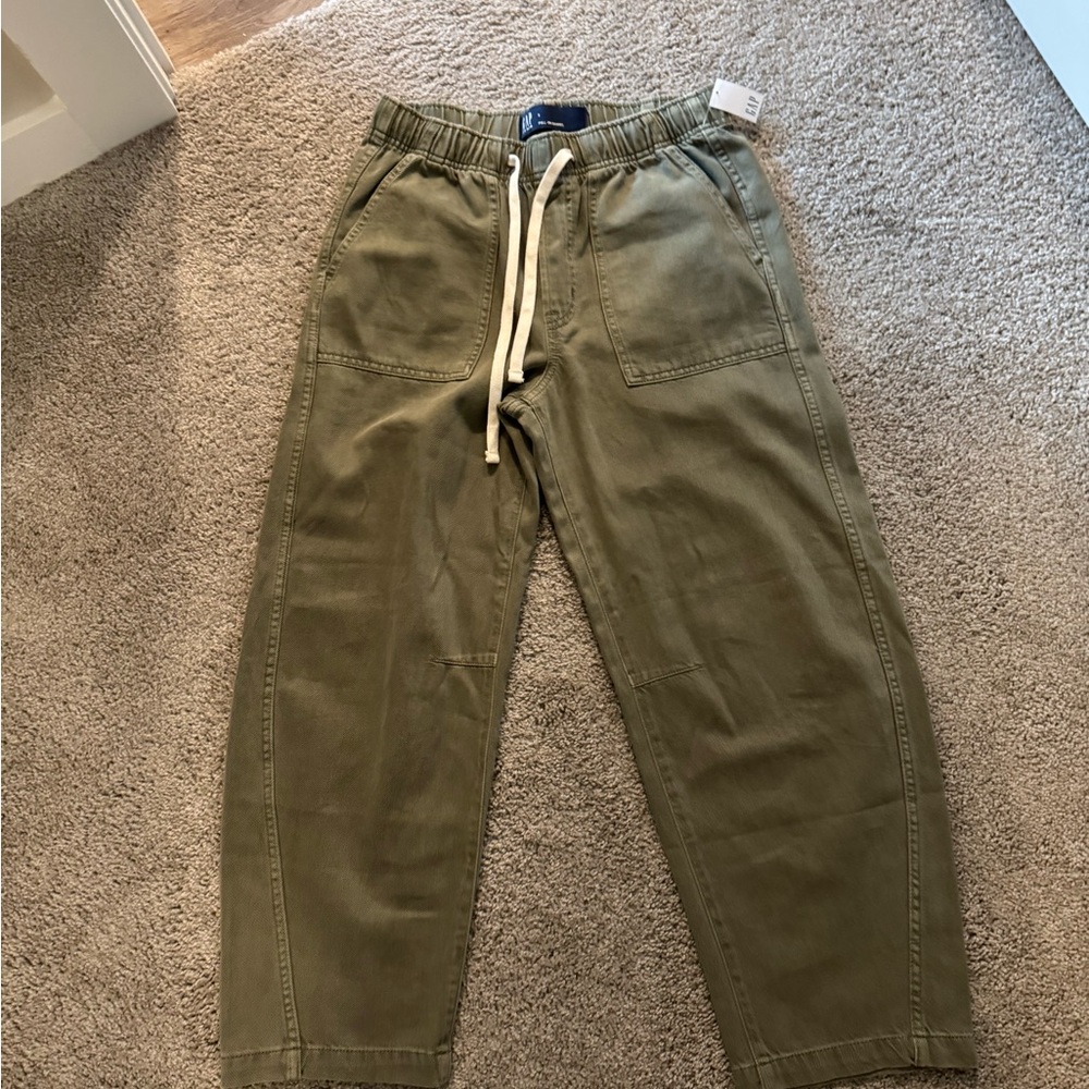 Olive Green barrel Pants